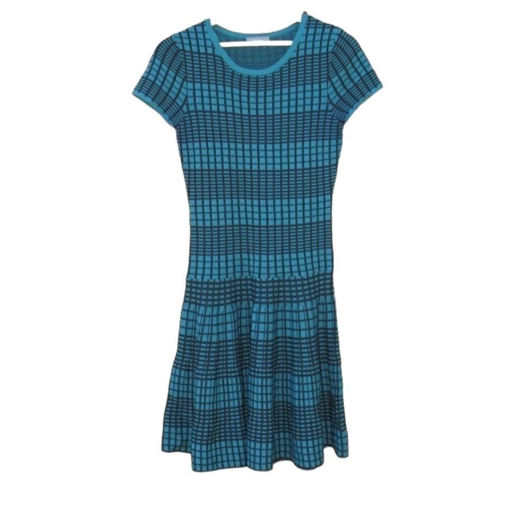 Neiman Marcus Plaid Knit Dress.